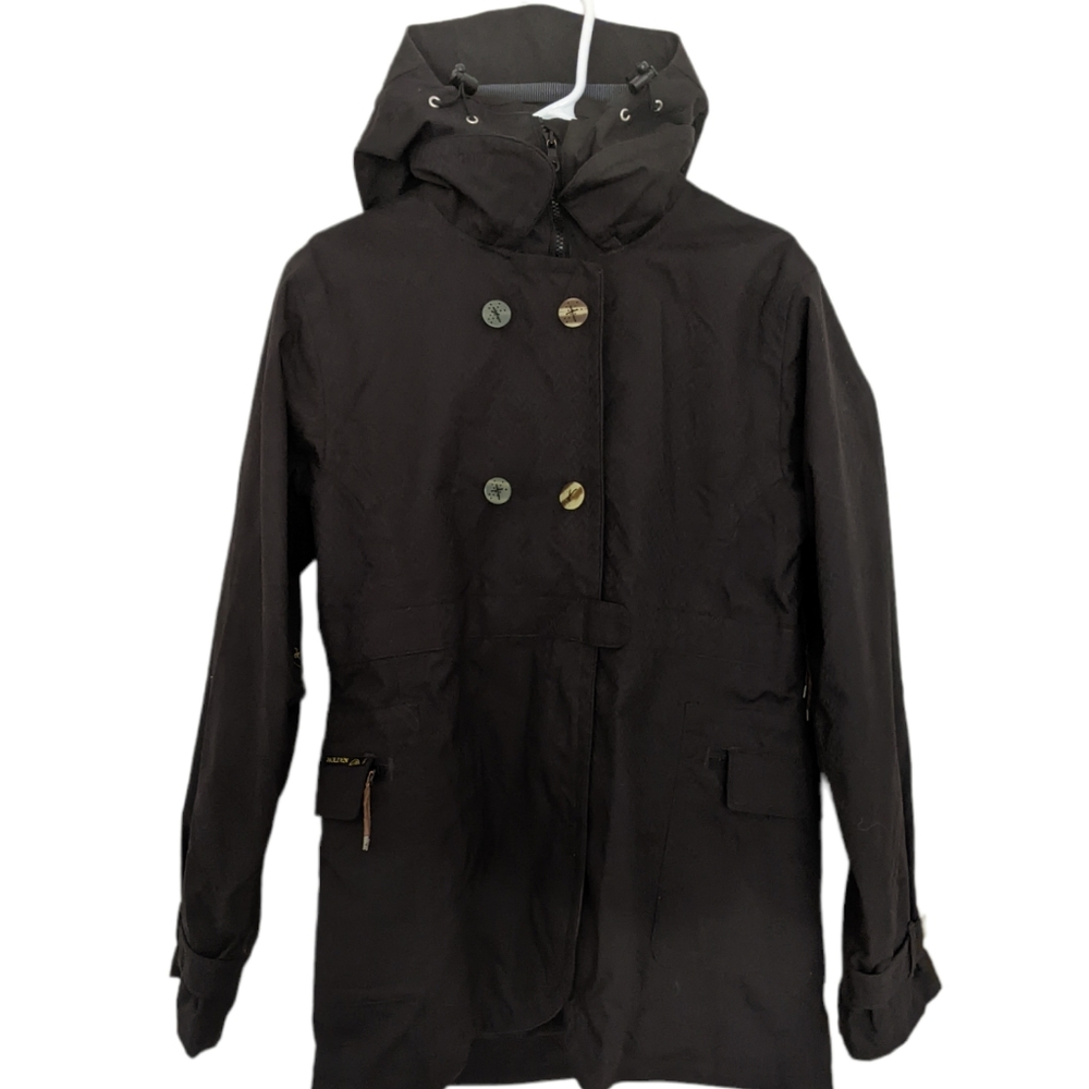 HOLDEN Womens Snowboard Parka Winter Jacket  XL Black Hooded Full Zip